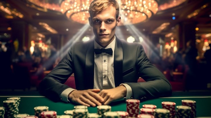 Dealer profesional Quick Bet sule66 di studio multi-kamera yang siap menyambut pemain